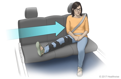 How to sit with leg extended on seat