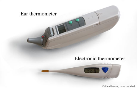 Ear thermometer and electronic thermometer