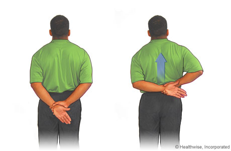 Up-the-back stretch for the shoulder