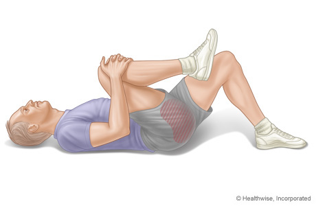 Picture of the knee-to-chest exercise